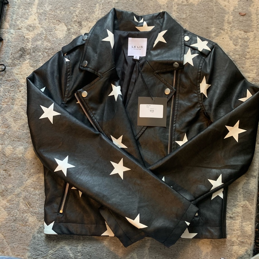 NWT vegan leather jacket